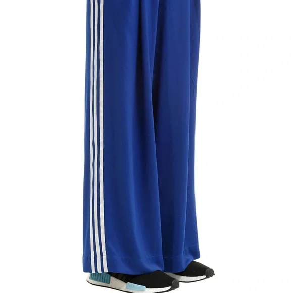 NWT ADIDAS ROYAL BLUE THREE STRIPE WIDE LEG PANT - Picture 5 of 9